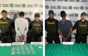 GRUPO UNIPOL REALIZO LA CAPTURA DE DOS PERSONAS QUE PORTABAN ESTUPEFACIENTES