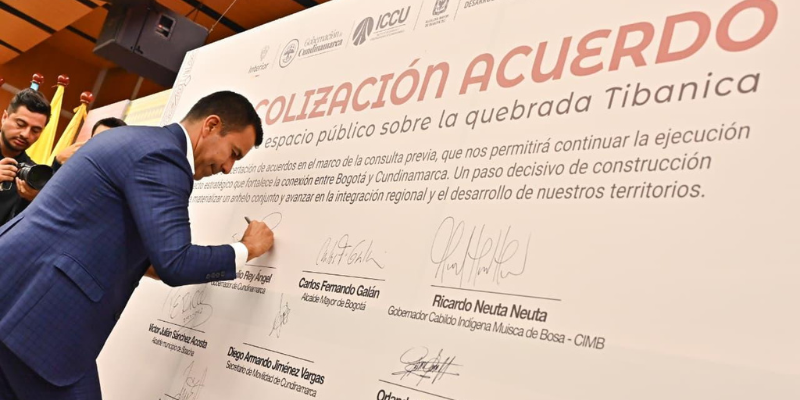 Con la protocolización del acuerdo con la comunidad muisca de Bogotá, se abre licitación para la construcción del Puente Tibanica, en Soacha